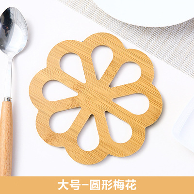 큰 원형 매화 꽃 (미끄럼 방지 패드 포함)