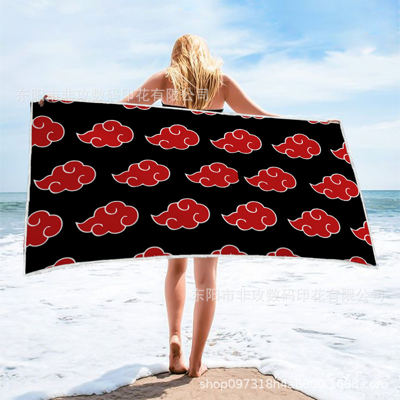 Hot sale day long painting Naruto bath towel square beach towel microfiber quick-drying printing towel Hot sale day long painting Naruto bath towel square beach towel microfiber quick-drying printing towel