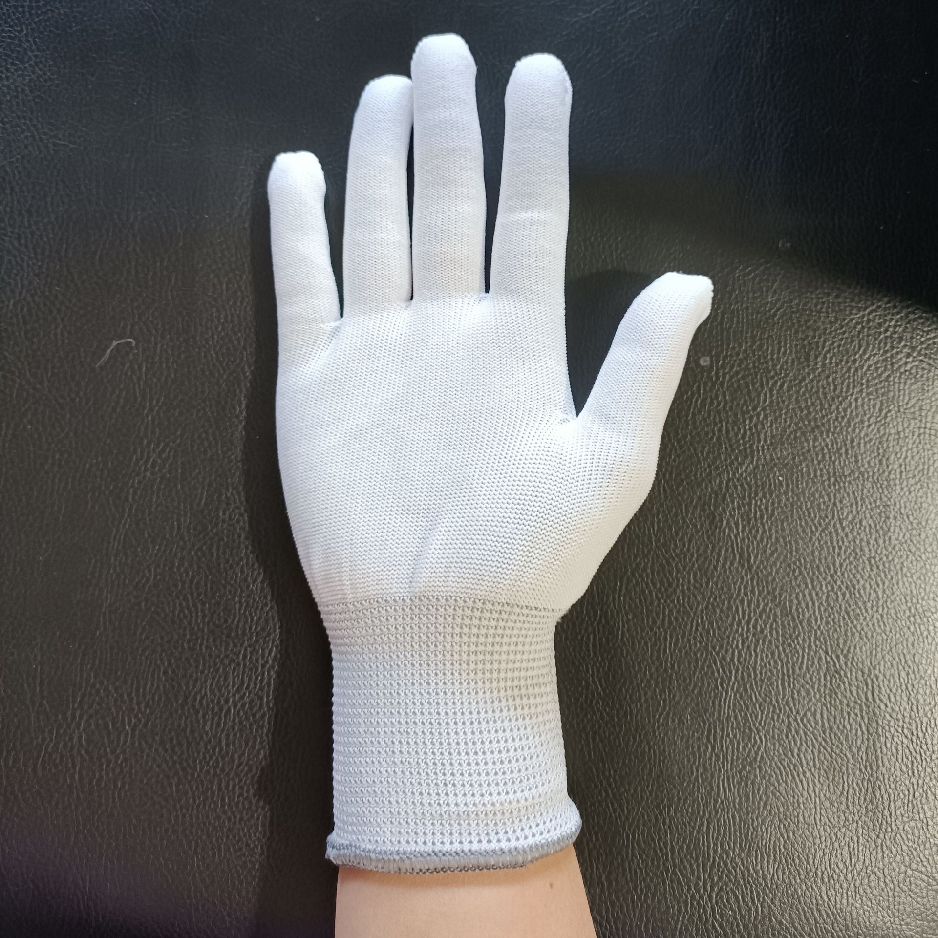 White Nylon Glove with Nano Textured Playing Gloves, Non-Slip Work Gloves, Thirteen-Needle Nylon Gloves, Dropshipping One Piece