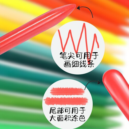 Non-dirty hand crayons for kindergarten special washable children's oil pastels triangle plastic crayons art coloring brushes