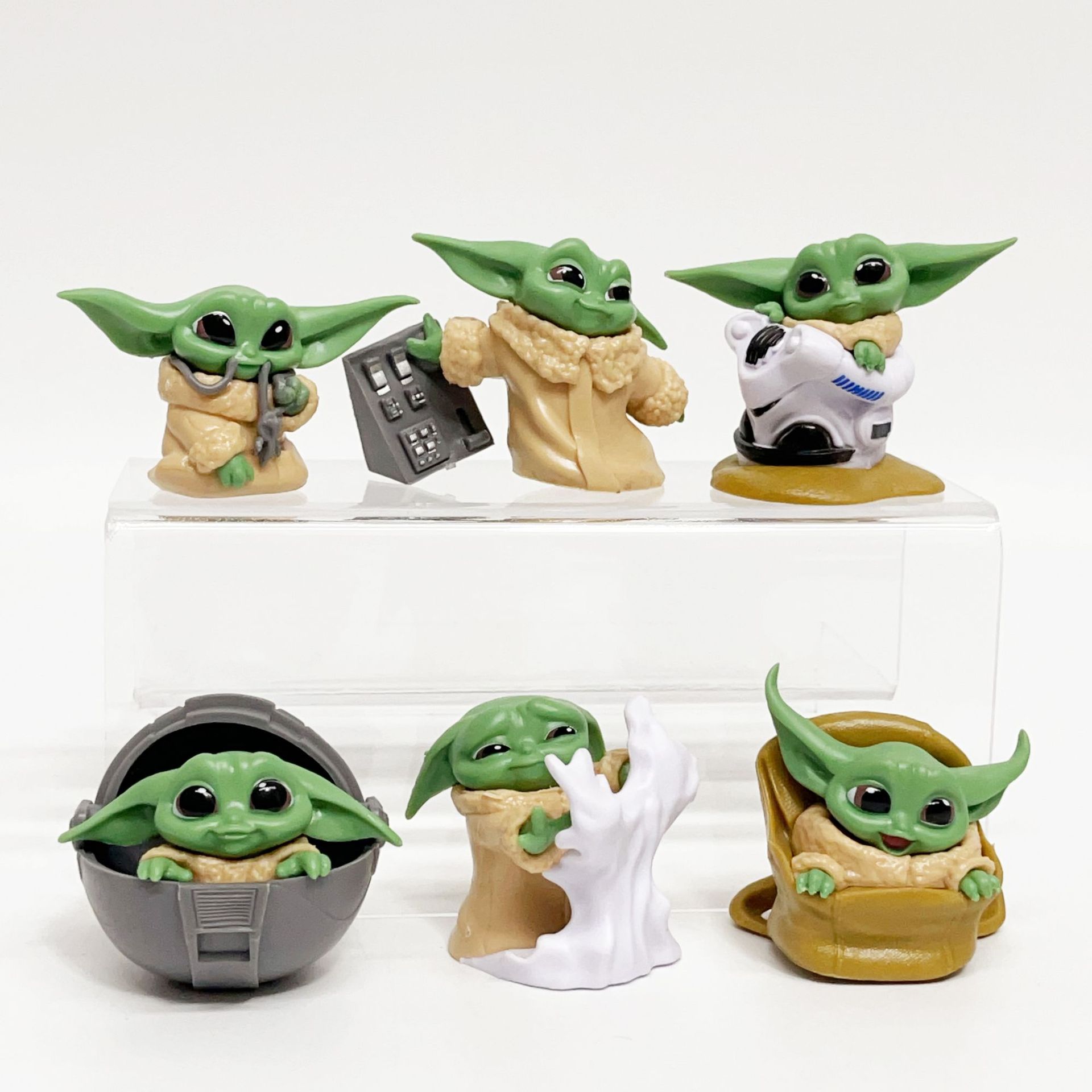 국경 간 BABYYODA 스타 워즈 요다 만달로리안 손으로 만든 모델 장식품 인형 도매