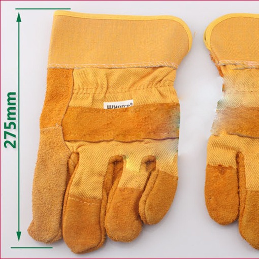 威力狮 11寸有里电焊手套 劳保牛皮手套 防割防油耐磨耐用W0645