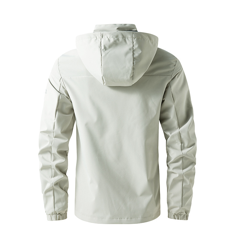 2024 otoño y invierno transfronterizos hombres al aire libre montañismo traje de asalto casual capuchón desmontable impermeable abrigo transpirable