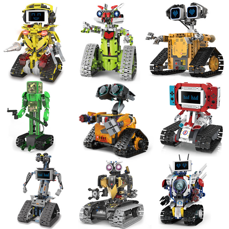 Wall-E Robot Programming Remote Control Electric Educational Model Building Blocks Assembly Toy for Boys Children's Birthday Gift