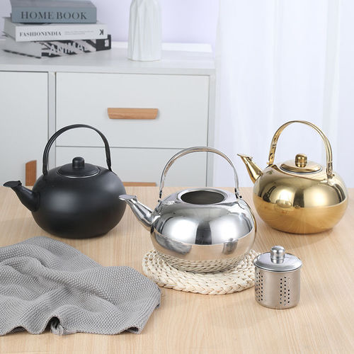 Iron pot hotel tea kettle stainless steel teapot with filter pot restaurant hotel small teapot rice wine pot kettle