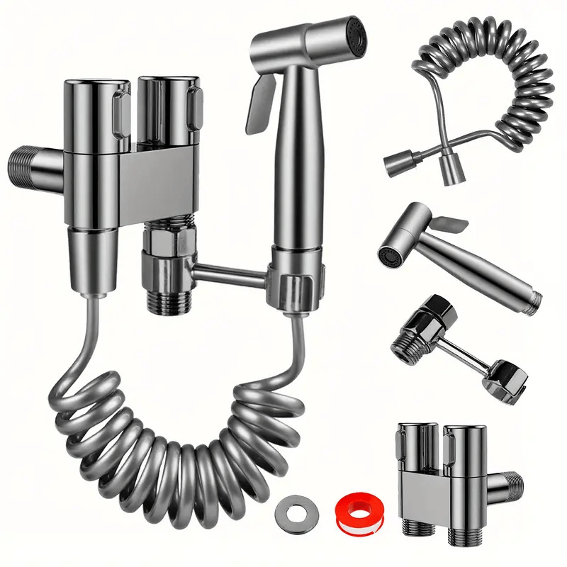 TEMU 인기 스테인레스 스틸 세트 건 그레이