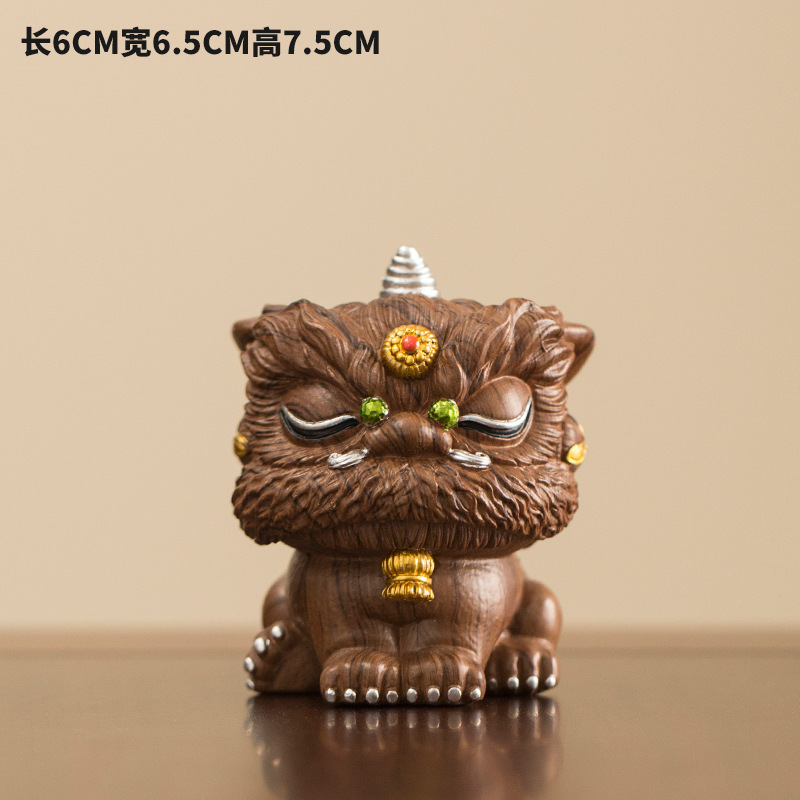 Guochao 佛山獅子舞クリエイティブ装飾品ハイエンドニッチデスクトップティーテーブル装飾工芸品誕生日ギフト|undefined