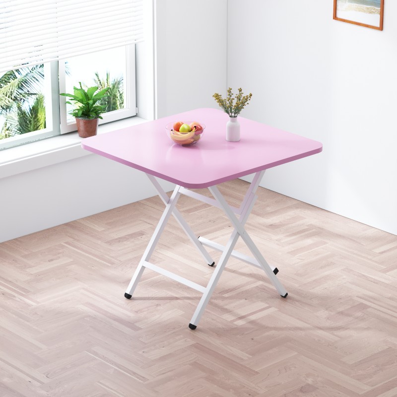 Mesa plegable, mesa de comedor casera, mesa de comedor portátil simple, mesa cuadrada de alquiler, mesa cuadrada simple de comedor