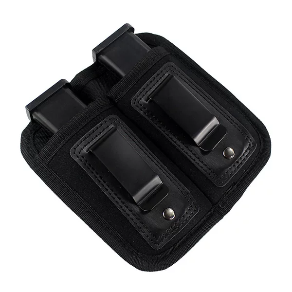 Outdoor Universal Tactical 9mm Double Bullet Bag, Diving Material Magazine Cover, Quick Pull Invisible Holster