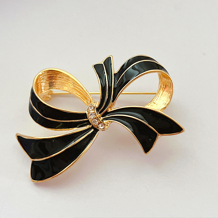 Retro Bow Knot Alloy Plating Rhinestones Unisex Brooches display picture 8