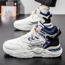 跨境男鞋秋冬款高帮运动鞋软底防滑篮球鞋潮流时尚学生鞋休闲单鞋