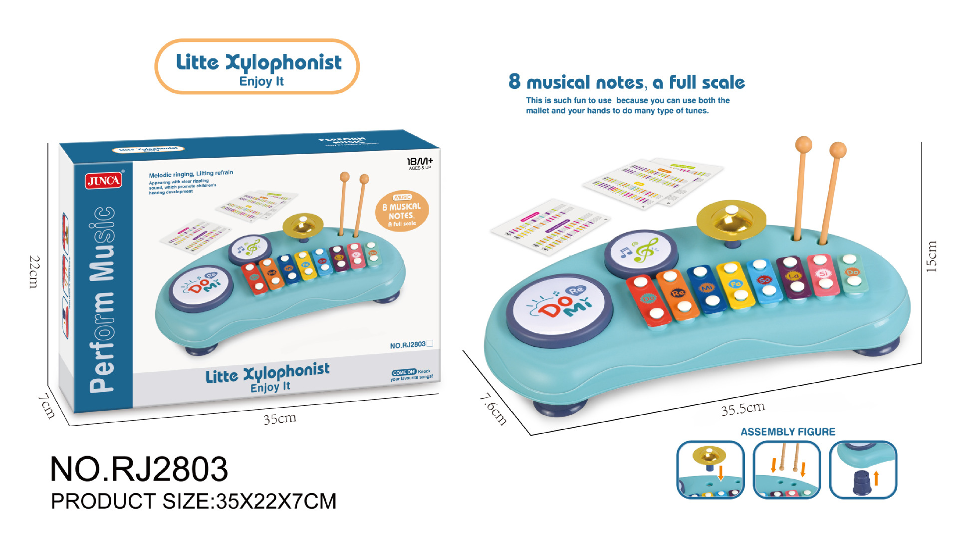 英文敲琴盒RJ2803
