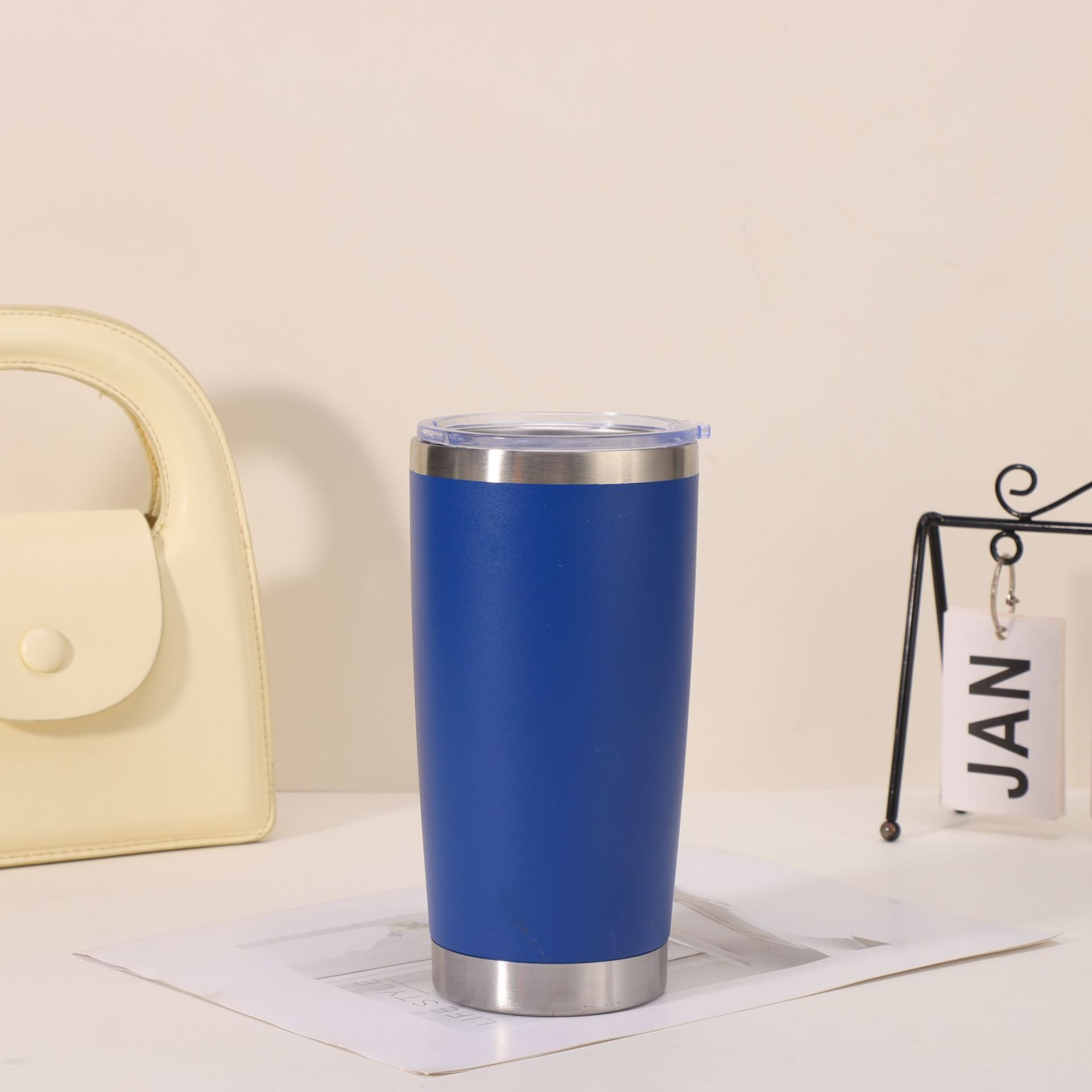 Transfronterizo Amazon de acero inoxidable 20oz taza de automóvil de doble capa de alta capacidad de acero inoxidable pulverizado hielo taza puede imprimir logotipo