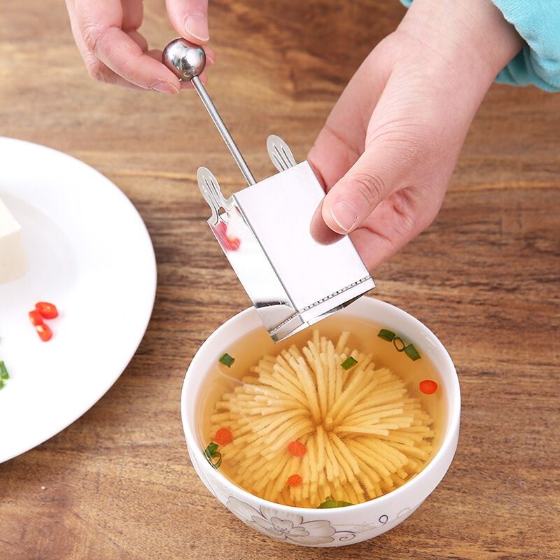 文糸豆腐金型304ステンレス超細豆腐糸切り器淮揚菜菊文思豆腐造形刀|undefined