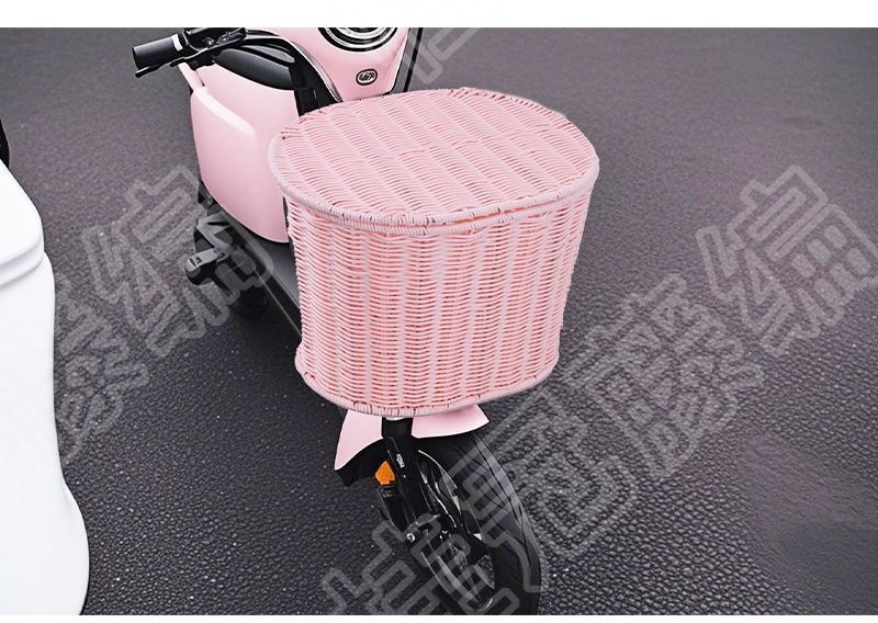 Rear basket for electric bike, electric scooter rear basket with cover, storage bag, basket for storing items, helmet holder, large capacity