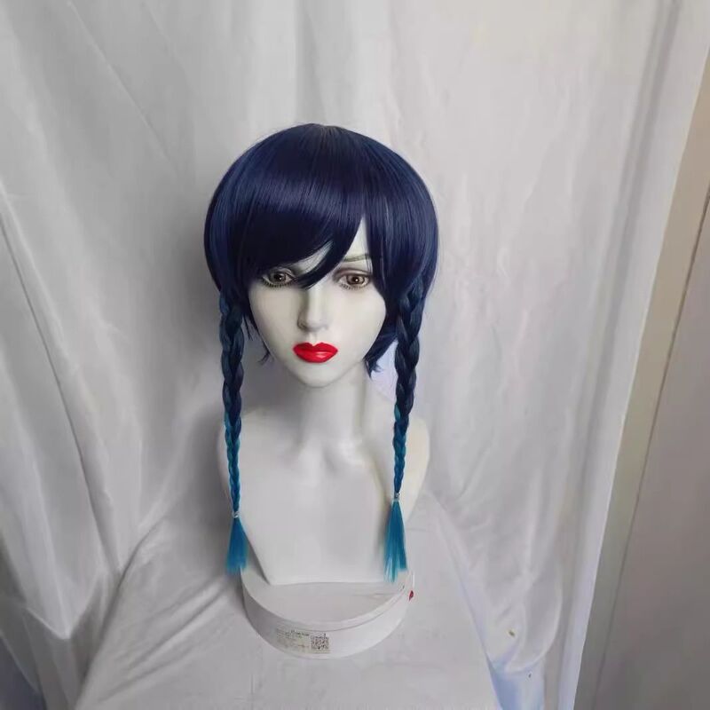 Original God Wendy Wig cos Gradient Dyeing Anti-warped Braids Anime cosplay Wig Traveler Venti Original God Wendy Wig cos Gradient Dyeing Anti-warped Braids Anime cosplay Wig Traveler Venti