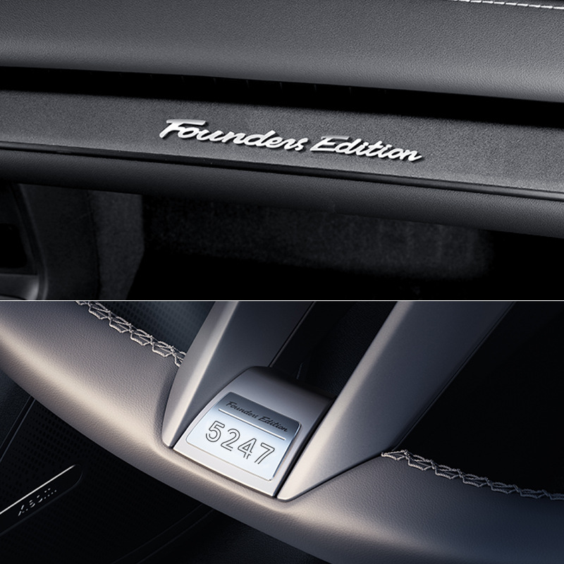 Suitable for the New Su7/Yu7 Founding Edition Car Stickers, Exclusive Number Signature Nameplate, Steering Wheel Sticker Modification Supplies