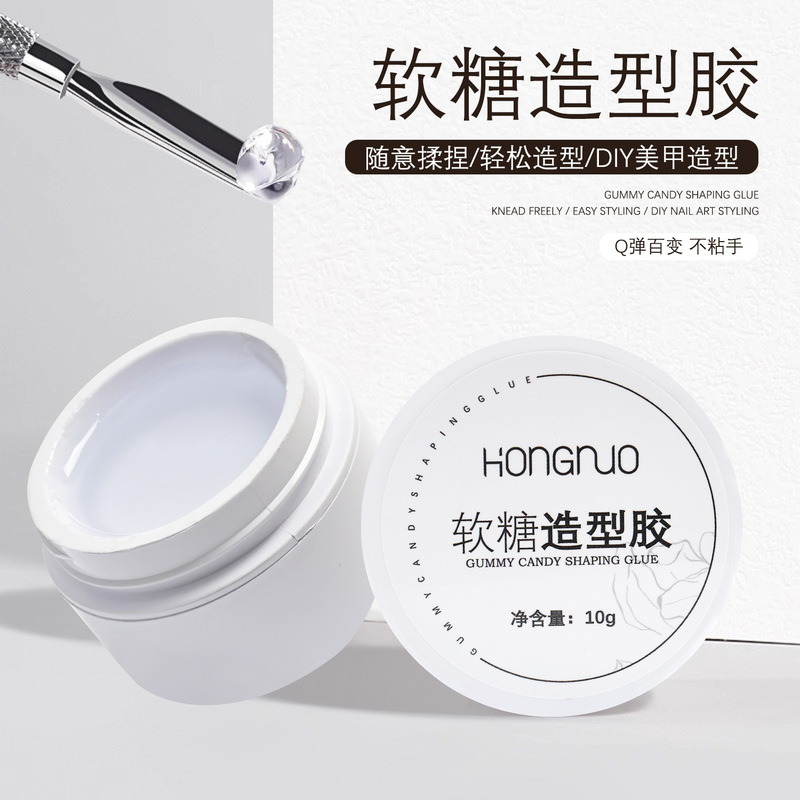 Manicure Transparent Gummy Glue 3D Carving Glue Pvc Stereo Solid Gel Pinch Modeling Glue Phototherapy Nail Polish Glue