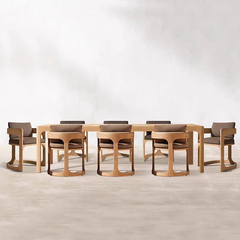 Mesa larga de 305 cm + 8 sillas