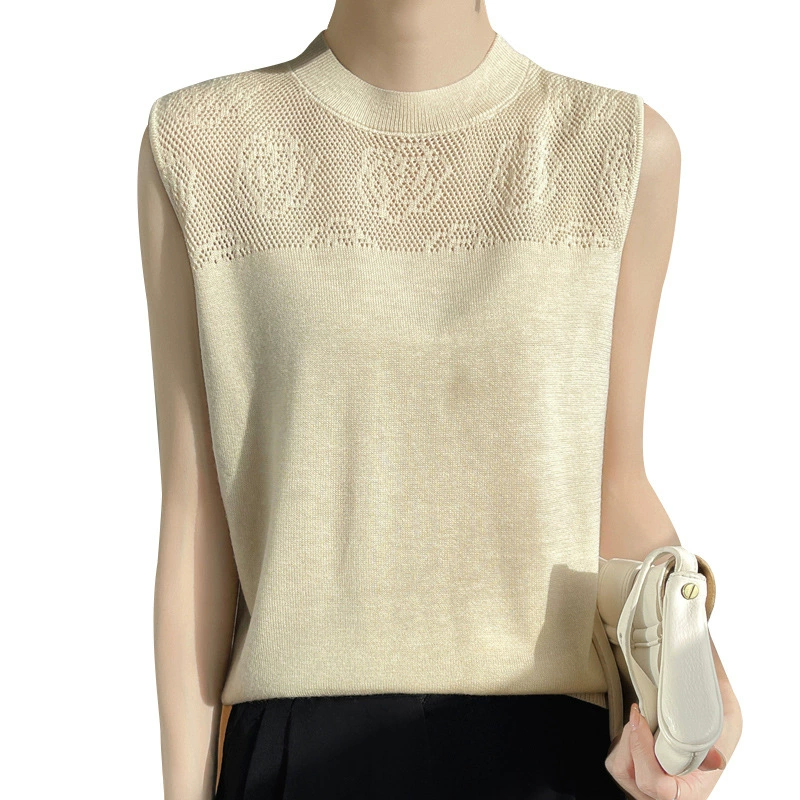 Summer woolen three dimensional knitted vest, sweater sleevless, wholesale