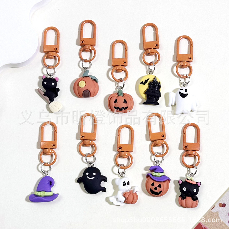かわいい漫画シミュレーションハロウィンカボチャペンダントキーホルダーキーチェーンスクールバッグアクセサリーアクセサリーペンダントギフト|undefined
