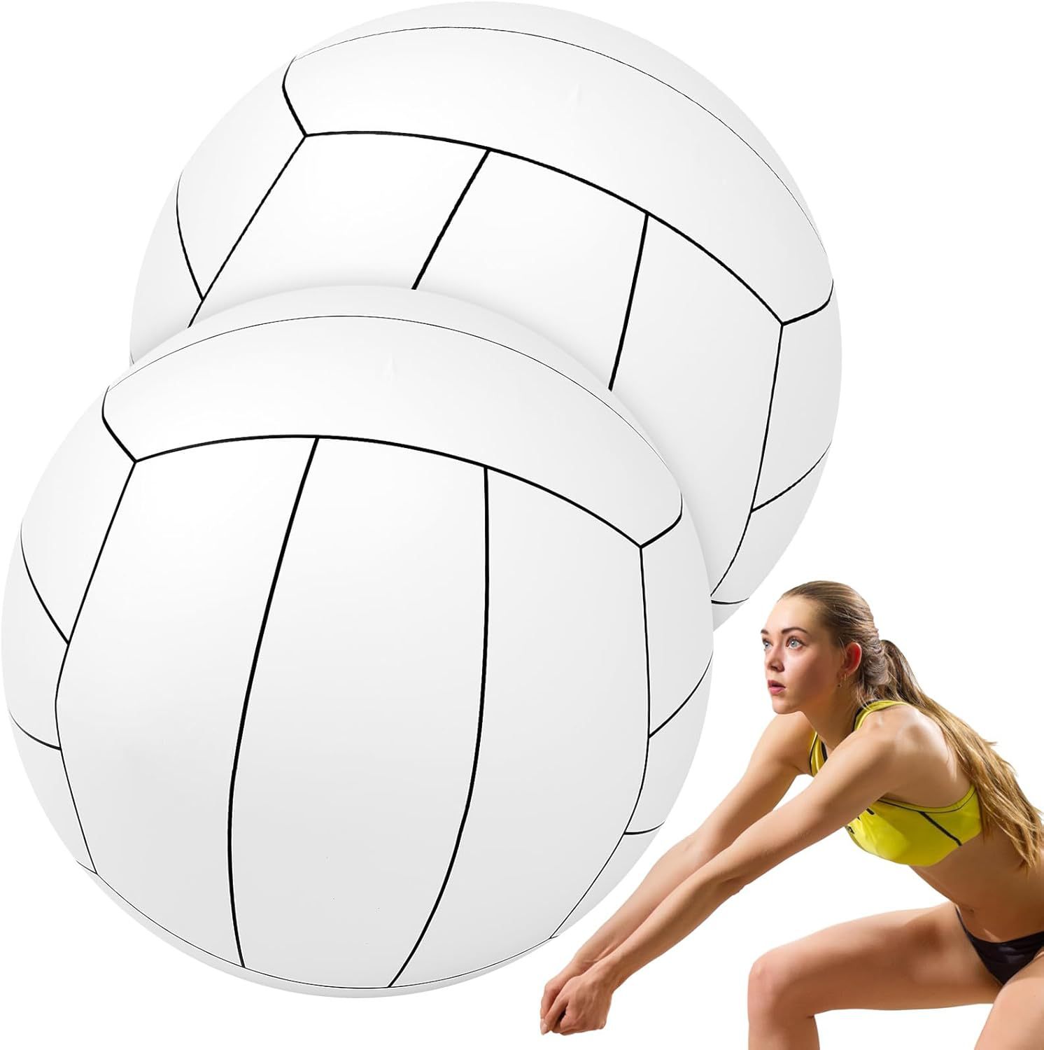 Amazon Hot Sale 100CM Inflatable Volleyball Beach Ball Pool Game Inflatable Ball Large Eco-friendly Material