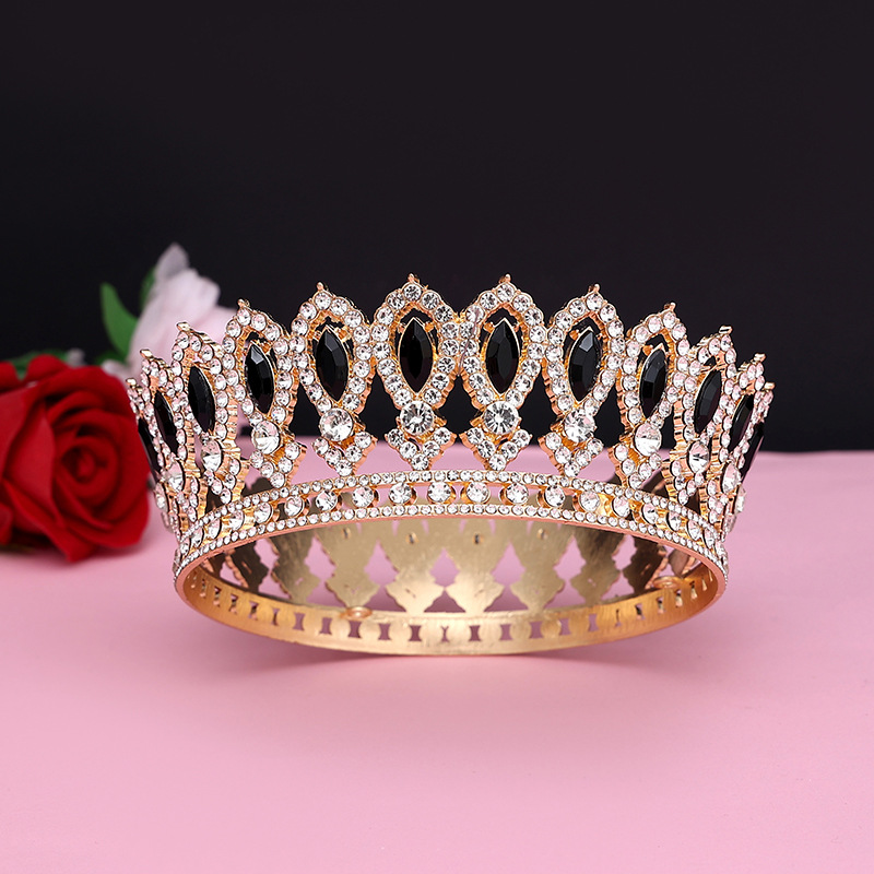 Los hombres de oro rey corona tocado adulto cumpleaños corona Halloween etapa ópera rendimiento unisex