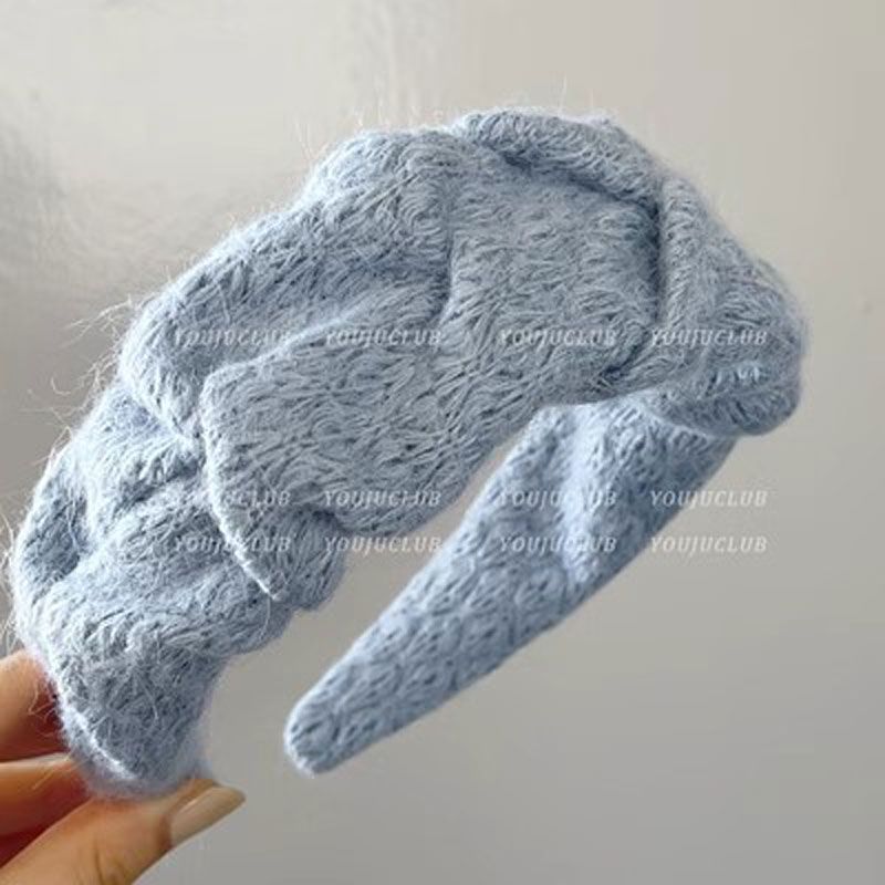 Hong Kong style retro headband-haze blue