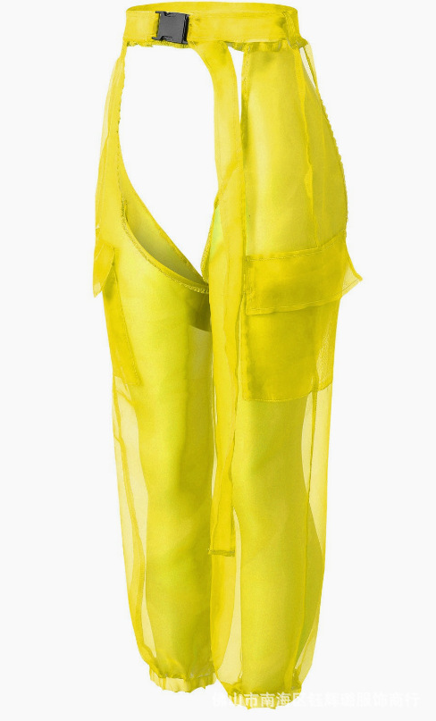 Women's Nightclub Locomotive Style Streetwear Transparent Skinny Pants Full Length Casual Pants display picture 7