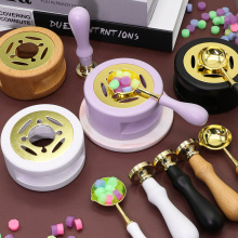 火漆印章套装创意复古封口蜡粒学生制作火漆章头熔炉勺子全套工具
