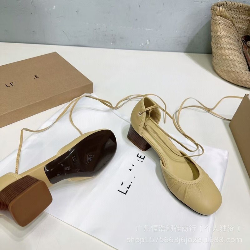 交叉绑带中空凉鞋女高版2025新款复古褶皱真皮百搭粗跟玛丽珍单鞋|undefined