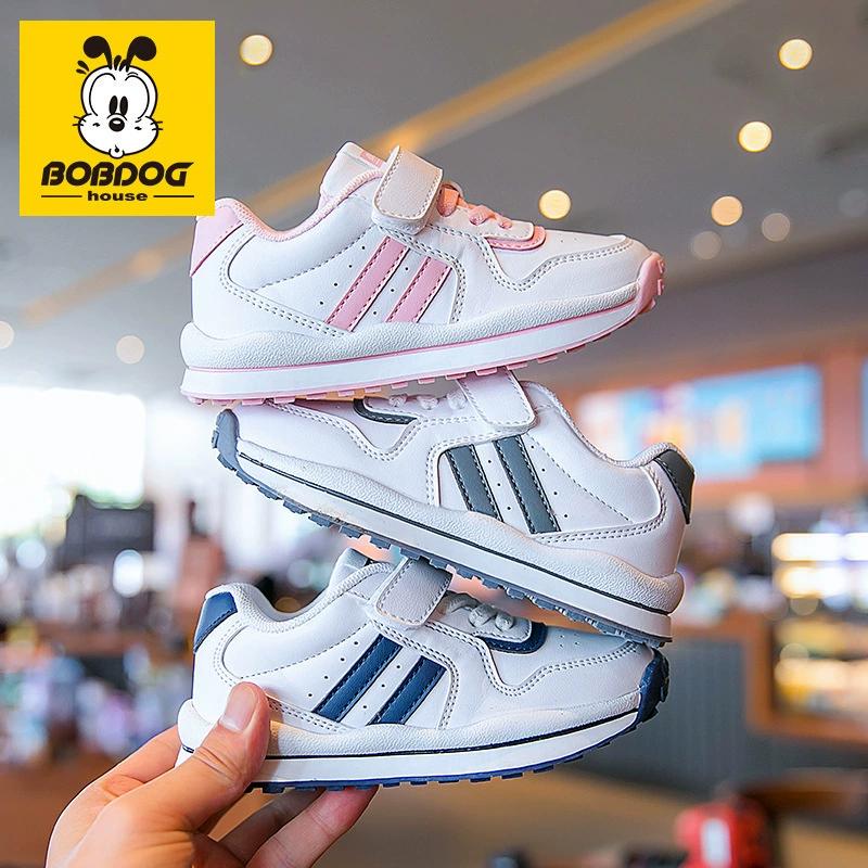 Children's demi-season sports shoes, white shoes, casual footwear, 2022 collection, for teenagers
