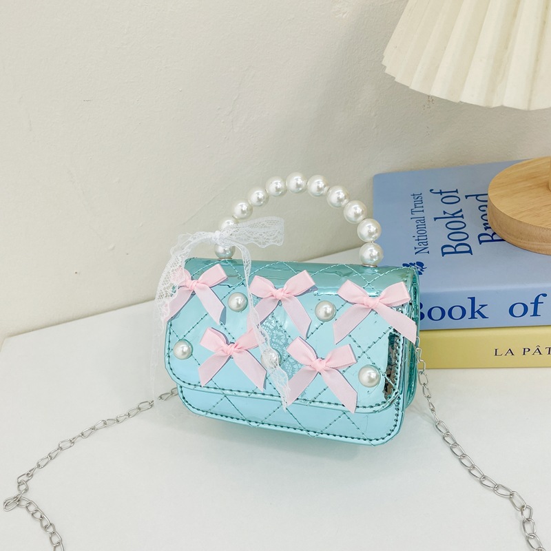 Longo Grace arco bolso de hombro de niñas cambio bolso de mochila de moda bolso infantil nuevo bolso de perlas de niñas