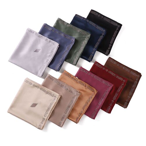 Pure Color 110x110 Square Scarf Simulated Silk Matte Satin Satin Bandana Scarf Solid Color Satin Head Scarf Fabric Shawl