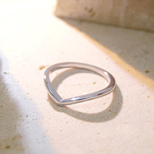 925纯银V字素银戒指女小众高级感手饰纯银设计感戒指银饰首饰饰品