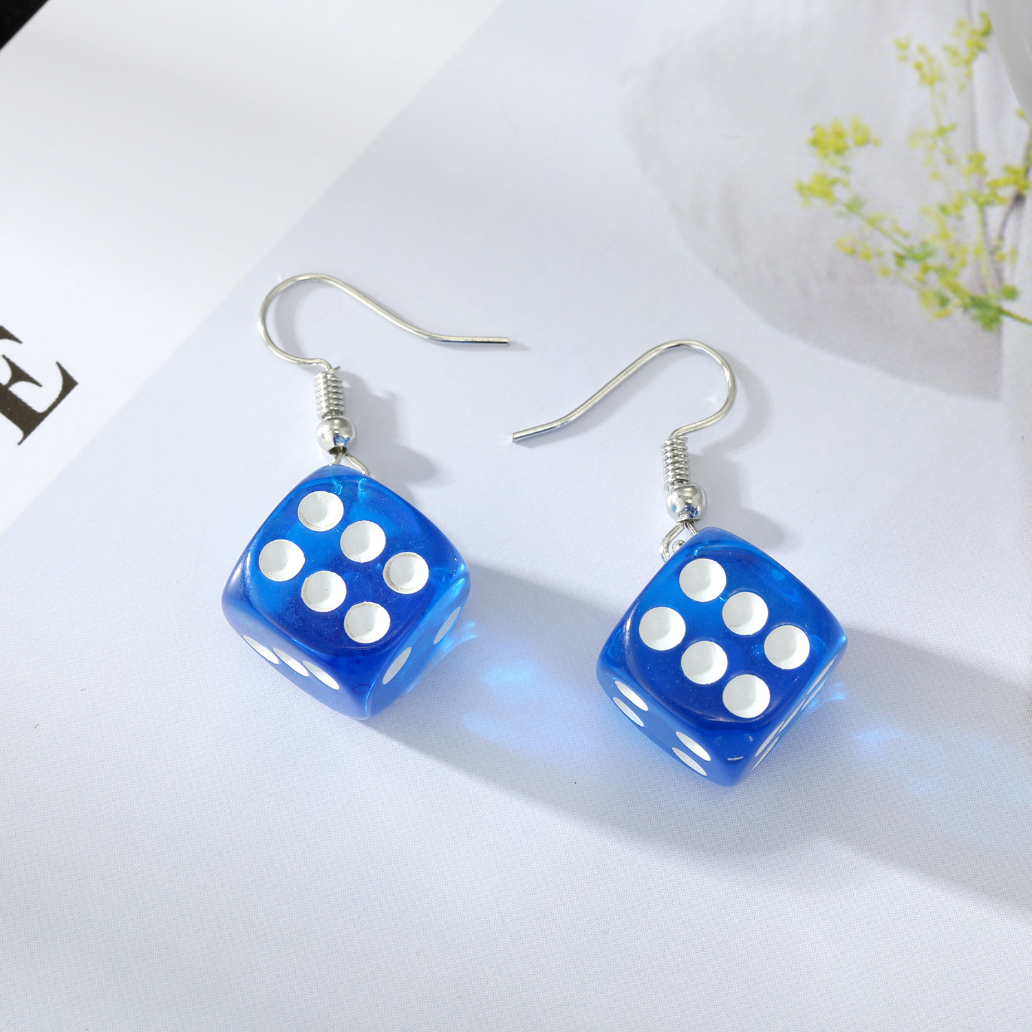 Fashion Ornament New Dice Resin Earrings display picture 7