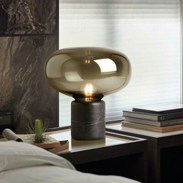 Postmodern Simple Marble Table Lamp Scandinavian Designer Bedside Lamp Bedroom Living Room Creative Study Small Table Lamp