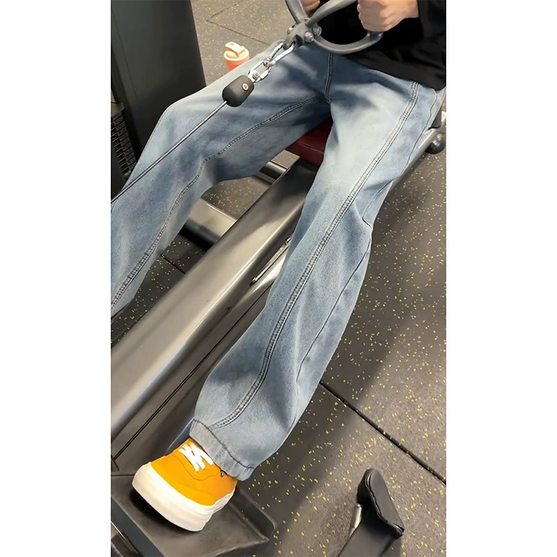 Blue warm jeans, trousers, American style