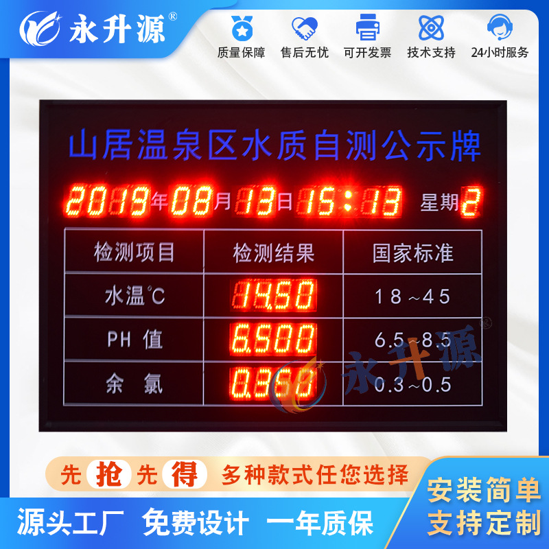 ������Ȫˮ���Բ⹫ʾ����Ӿ�ع�PHֵ����ORP���������LED��ʾ��