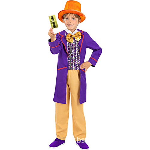 Manufacturer Charlie and the Chocolate Factory Halloween Willy Wonka Opa Cosplay Costume Performance Costume