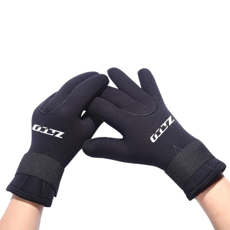 ZCCO Snorkeling Swimming Hand Socks 5mm Warm Anti-scratch Velcro Adult Non-slip Wear-resistant Diving Gloves