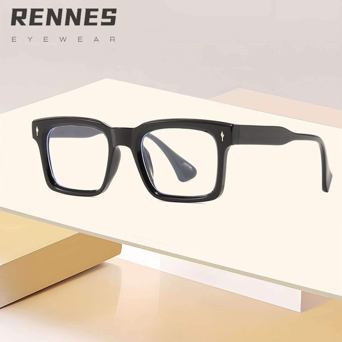 Moda europea y americana sin maquillaje rojo caja de red anti-luz azul espejo plano hombres y mujeres pequeño libro rojo salvaje montura de gafas de uñas de arroz al por mayor