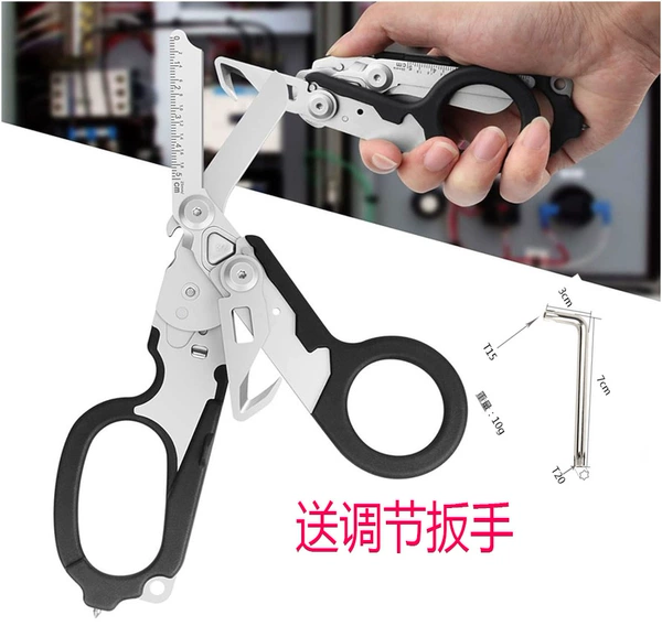Black scissors + small wrench