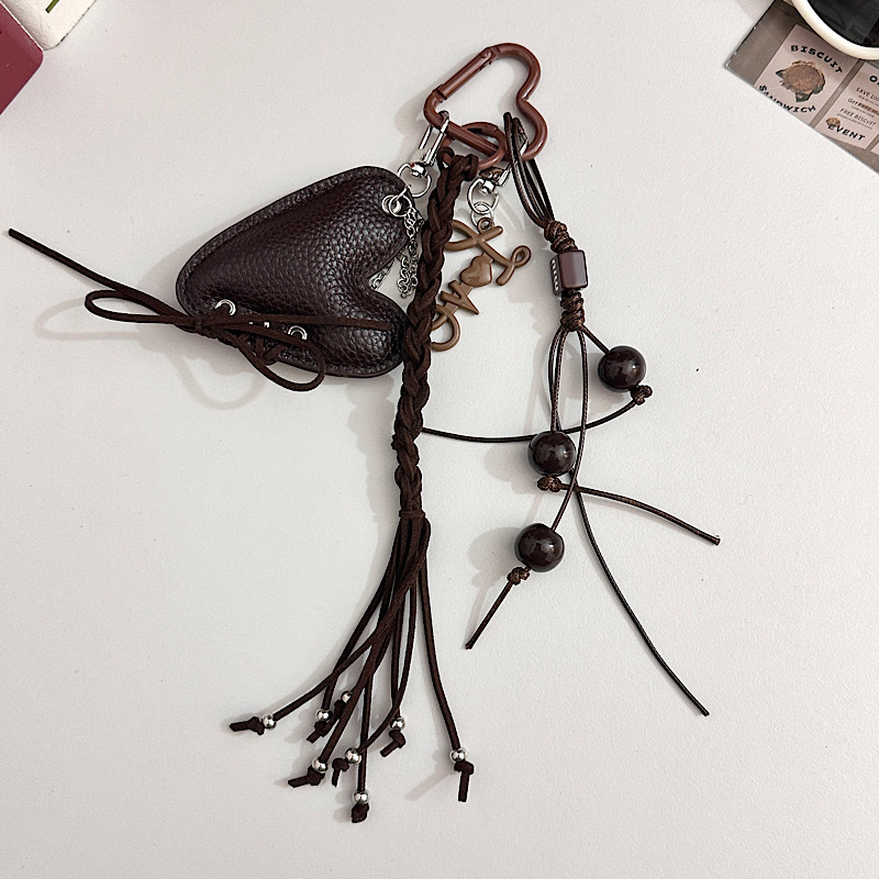 Cuero amor tejido de cuerdas de cuero de cuero