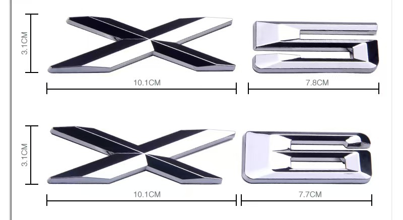 Suitable for Old Bmw X Series and Gt Series Tailgate Lettering, X1 X3 X4 X5 X6 Gt Lettering Modification Trunk Sticker