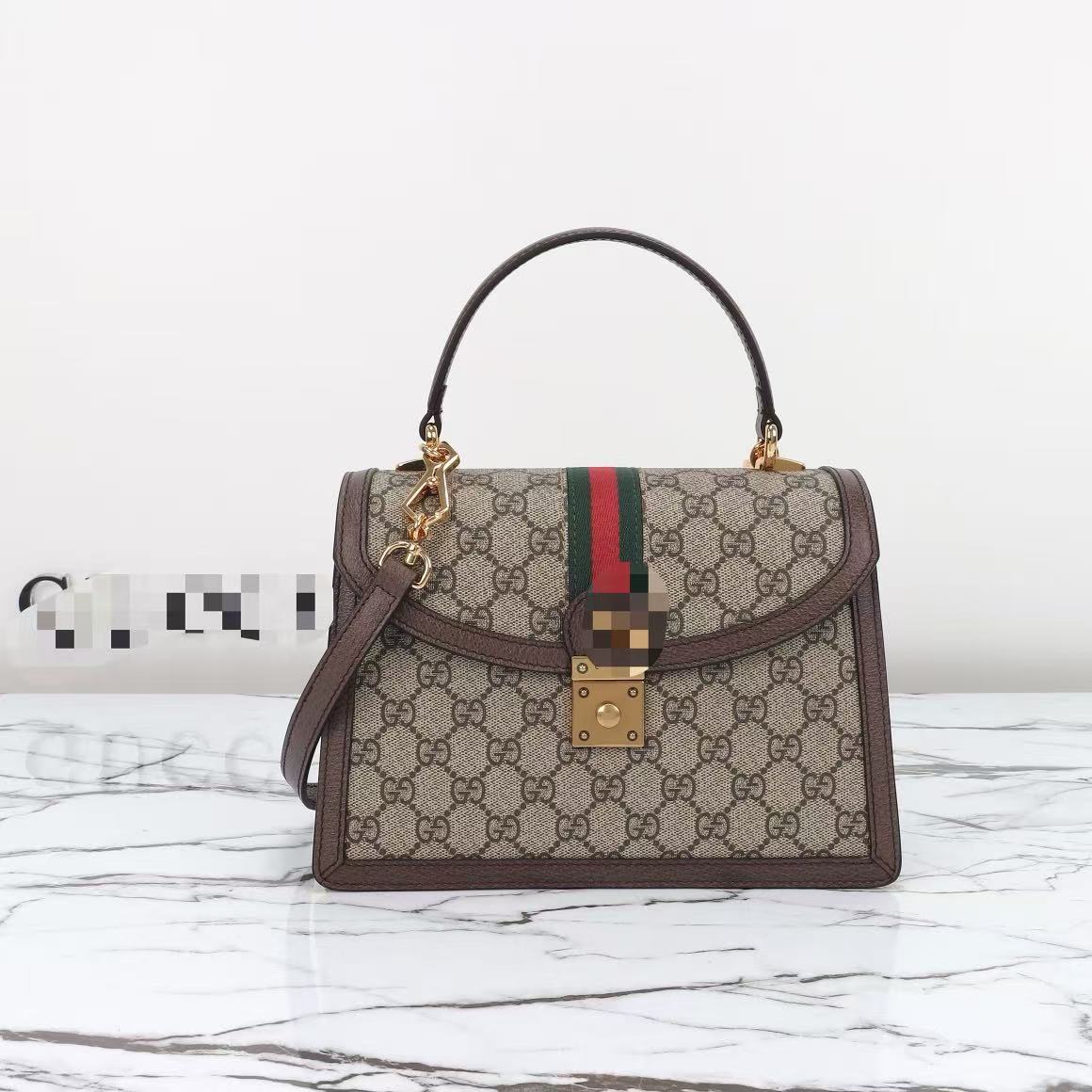 Línea directa transfronteriza nuevo clásico de doble G bolso de mano Ophidia lona de cuero tipo hombro único bolso de mujer inclinado