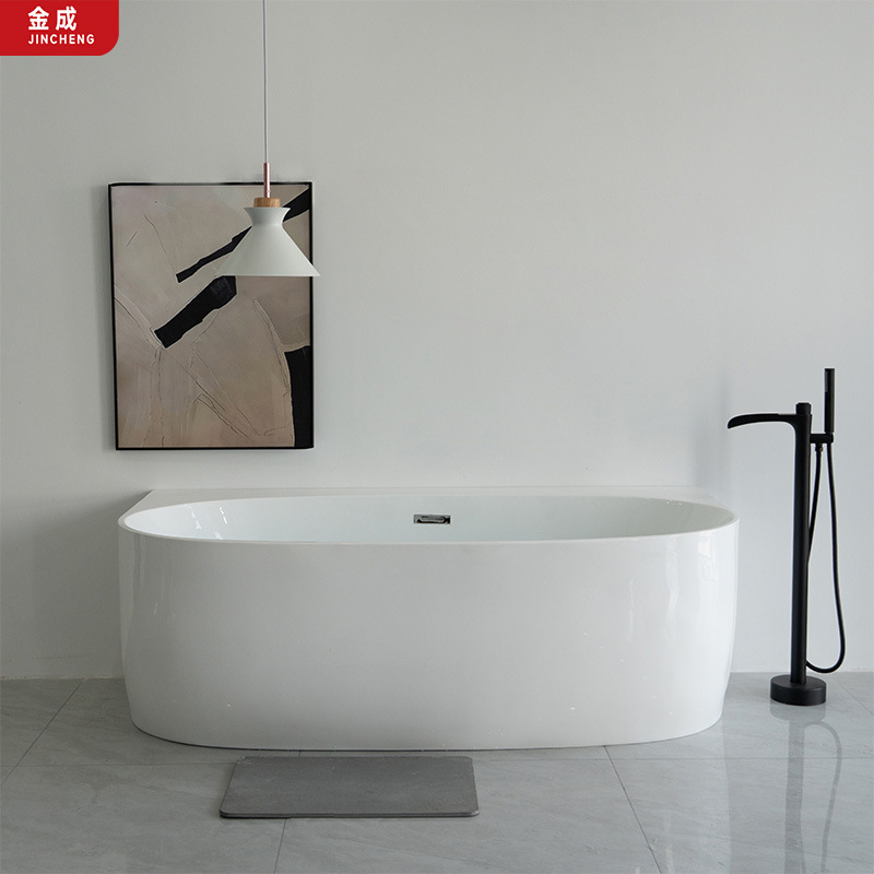 Jincheng Classy Modern Freestanding Bathtub 170cm Is Suitable for Villa Bathroom Space and Has Passed Eu Ce Certification