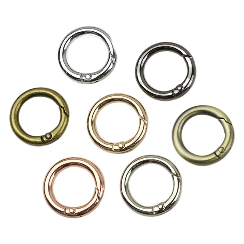 5 puntos 16mm anillo de material de aleación de zinc anillo abierto bolsa bolso decorativo correa de hombro montañismo hebilla de primavera
