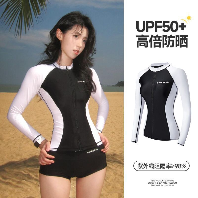 Han nuevo traje de buceo de mujer de manga larga conservador de secado rápido buceo spa madre trajes de baño fábrica comercio al por mayor