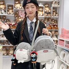 毛绒卡通小书包女日系新款可爱动物单肩包软妹学生百搭轻便出游包